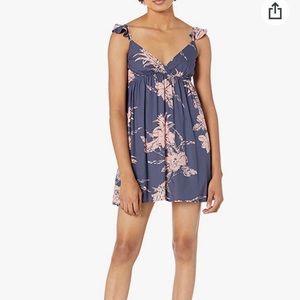 Women's blue and pink strappy short dress